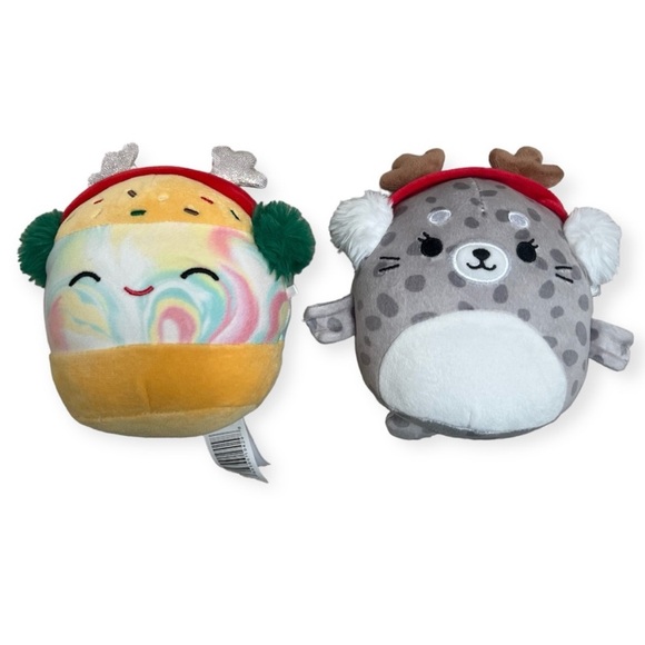 Squishmallows Other - Squishmallows Melidy and Odile Holiday
Plush Wearing Antlers Earmuffs